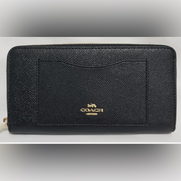 Coach 2Pcs Set BLACK Crossgrain Leather Gallery Tote Shoulder Bag/Wallet - Picture 6 of 9